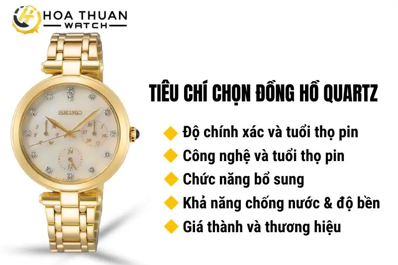 Tiêu chí riêng khi mua đồng hồ quartz - "Người bạn đồng hành" chính xác và tiện lợi