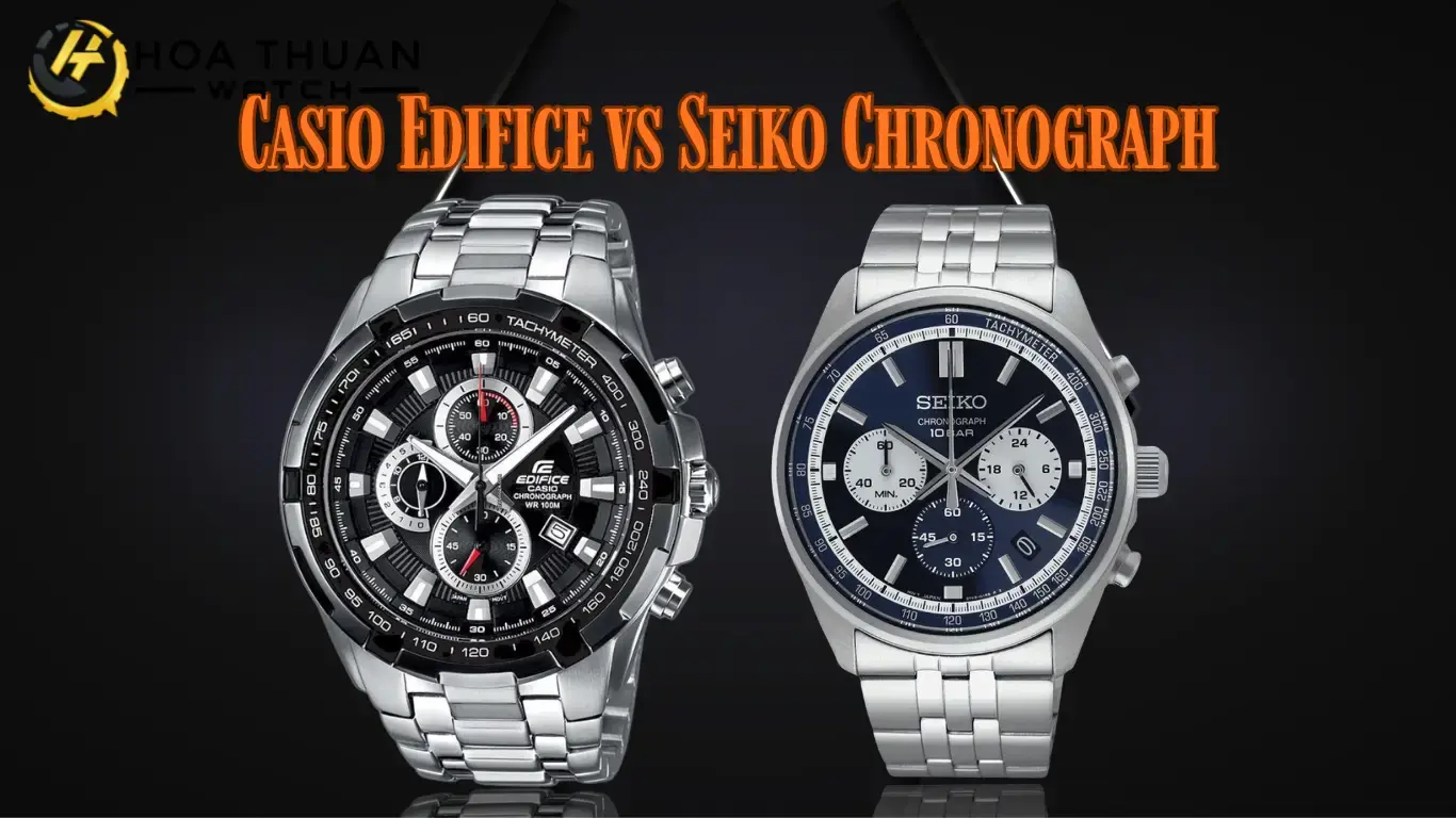 So sánh chi tiết Casio Edifice vs Seiko Chronograph