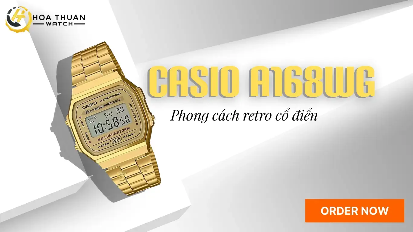 Đồng hồ điện tử Casio A168WG
