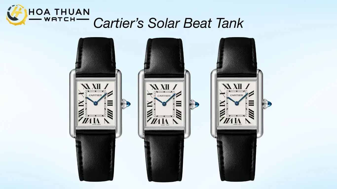 Đồng hồ năng lượng mặt trời Cartier's Solar Beat Tank