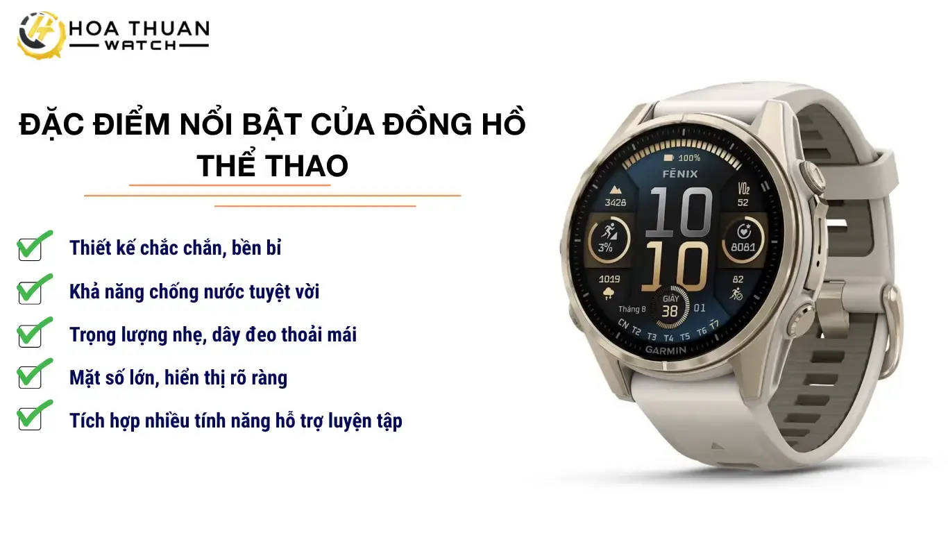 Đặc điểm nổi bật của đồng hồ thể thao