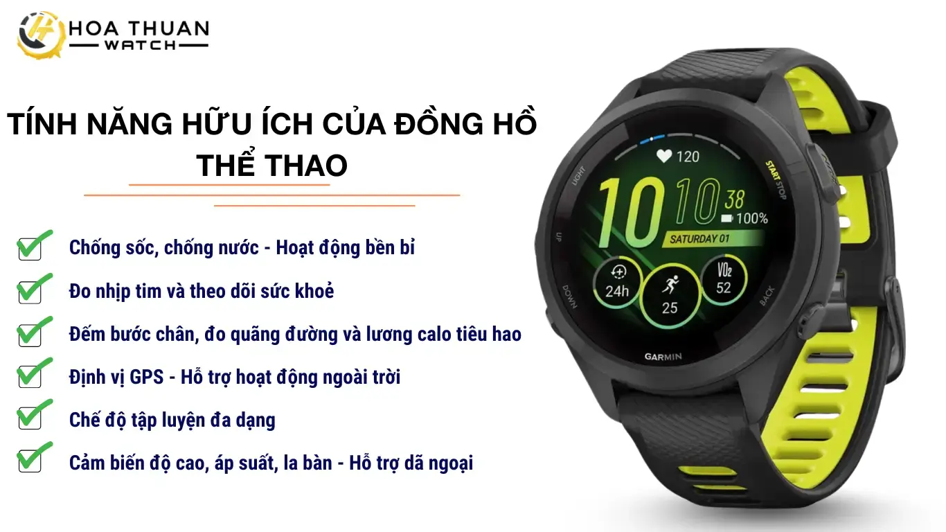 Tính năng hữu ích của đồng hồ thể thao