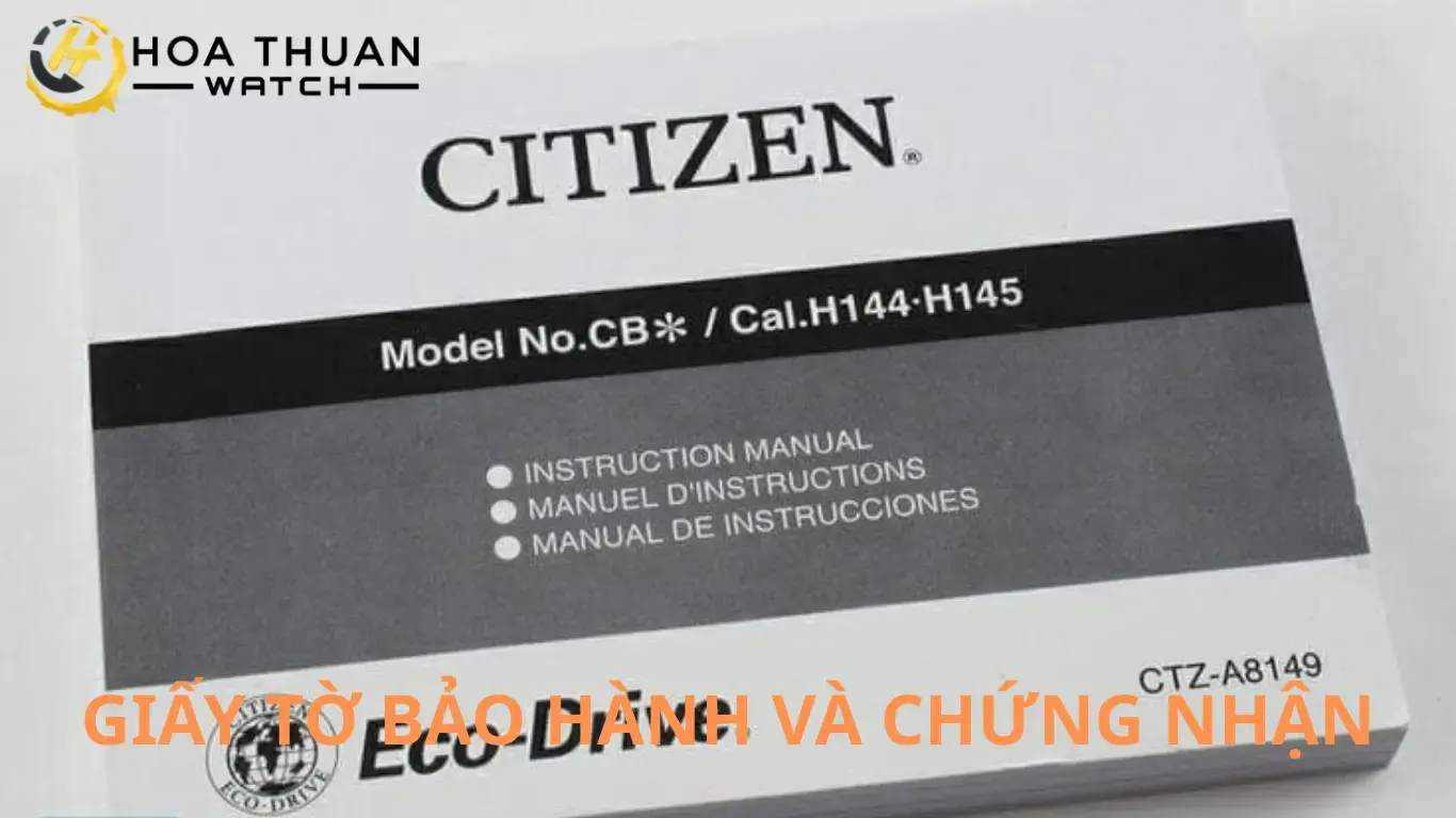 Kiểm tra thẻ bảo hành để nhận biết đồng hồ Citizen chính hãng